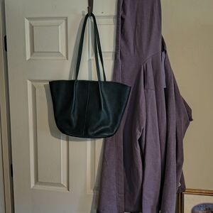 Portland Leather Dark Green Tote Bag
